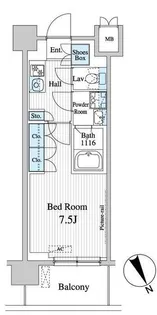 プレノ清澄庭園【7階】の間取り
