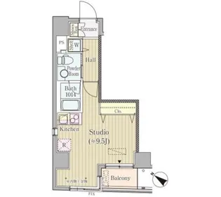 コルティーレ日本橋人形町【7階】の間取り