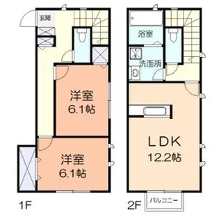 シャインヒルズA【1階】の間取り