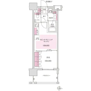 ディームス木場【1階】の間取り