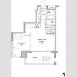 プラウドフラット東日本橋【6階】の間取り