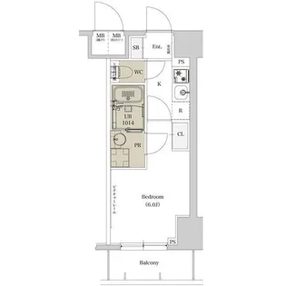 エスタート品川戸越Ⅱ【9階】の間取り