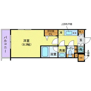 ハーモニーレジデンス品川高輪【2階】の間取り