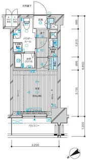メインステージ蒲田Ⅵエグザ【8階】の間取り