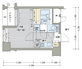 メインステージ日本橋馬喰町駅前【2階】の間取り
