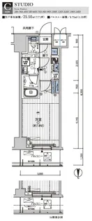 メインステージ錦糸町Ⅶラピス【13階】の間取り