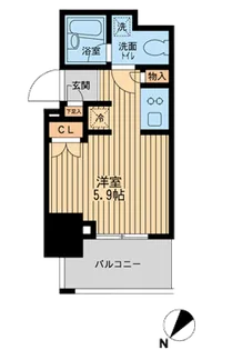 レジディア川崎【10階】の間取り
