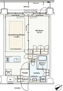 カスタリア鶴見【1階】の間取り