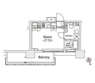 カスタリア戸越【11階】の間取り