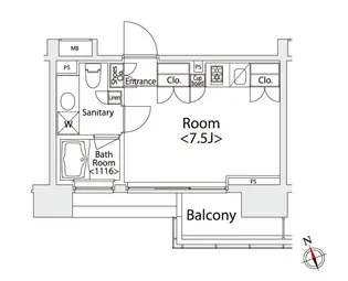 カスタリア戸越【2階】の間取り