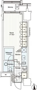 カスタリア麻布十番Ⅱ【5階】の間取り