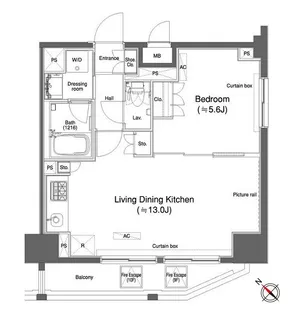 カスタリア大森Ⅱ【10階】の間取り