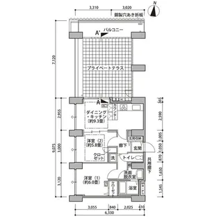 東雲キャナルコートCODAN14号棟【9階】の間取り