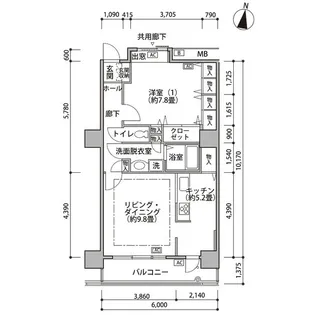 東雲キャナルコートCODAN18号棟【11階】の間取り