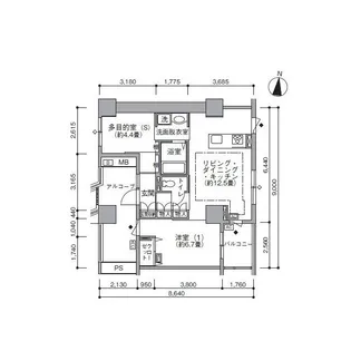 東雲キャナルコートCODAN19号棟【4階】の間取り
