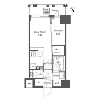コンフォリア台東根岸【10階】の間取り