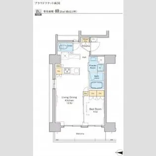 プラウドフラット両国【13階】の間取り