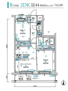 メインステージ大森町Ⅱ【1階】の間取り