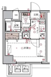 1Kの間取り画像