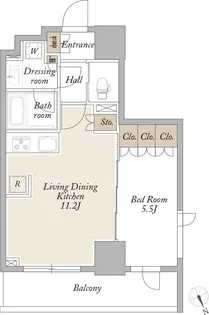 プライマル浅草言問通【0908号室】の間取り
