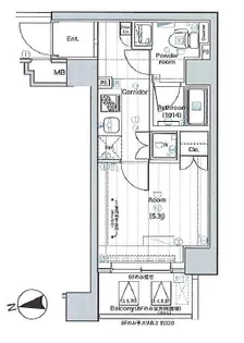 プレミアムキューブ大森DEUX【6階】の間取り