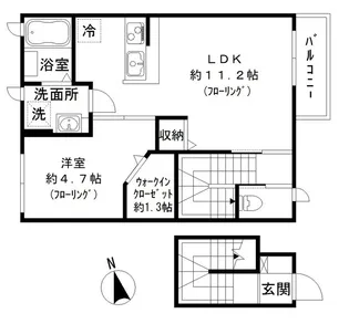 グランエスト武蔵小山【2階】の間取り
