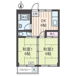 コーポ四季【2階】の間取り