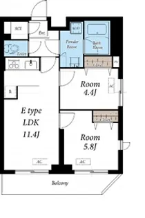 シェル上池台【2階】の間取り