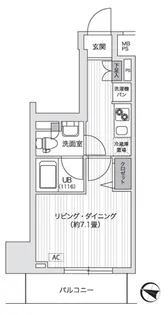 PRIMAL GOTANDA【8階】の間取り
