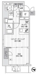 PRIMAL GOTANDA【9階】の間取り