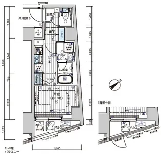 メインステージ不動前Ⅱ【1階】の間取り