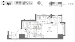 ZOOM月島【6階】の間取り