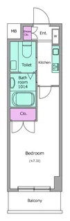 レジディア月島Ⅲ【4階】の間取り
