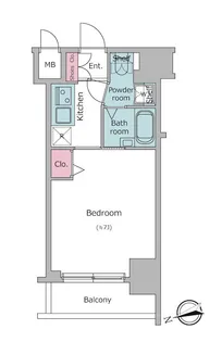 レジディア銀座東【13階】の間取り