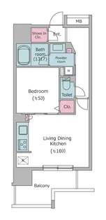 レジディア中延【8階】の間取り