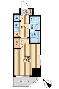 レジディア蒲田Ⅲ【13階】の間取り