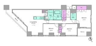 レジディア日本橋馬喰町【12階】の間取り