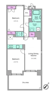 レジディア六本木檜町公園【1階】の間取り