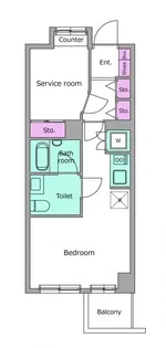 レジディア六本木檜町公園【1階】の間取り