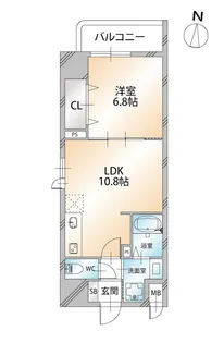 東京都台東区竜泉2丁目【マンション】の間取り