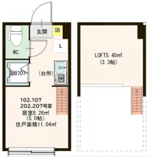 ハーモニーテラス大井Ⅱ【1階】の間取り