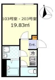 ワンネス西品川【1階】の間取り