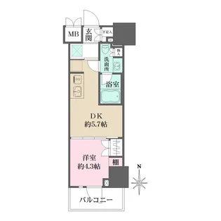 ルフォンプログレ元浅草マークス【9階】の間取り
