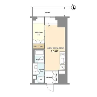 HF上野レジデンスEAST【7階】の間取り