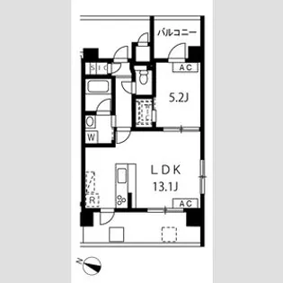 アジールコート池上【5階】の間取り