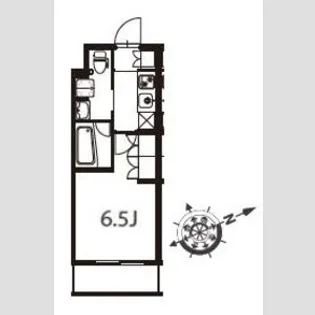アジールコート東大井【4階】の間取り