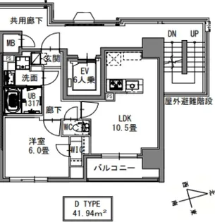 SーRESIDENCE新御徒町EAST【6階】の間取り