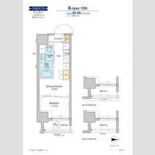 プラウドフラット浅草アベニュー【4階】の間取り