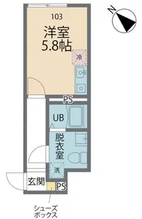 カインドネス南雪谷【103号室号室】の間取り