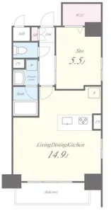 WISTARIA柳橋【4階】の間取り